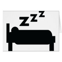 sleepyhead zzz sleeping greeting card