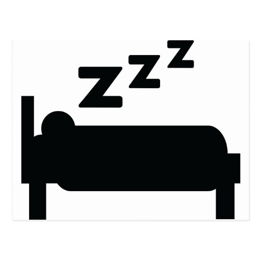 sleepyhead zzz sleeping post card