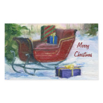 Sleigh ACEO Christmas Sticker