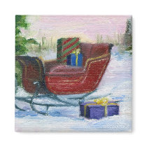 Sleigh ACEO Magnet