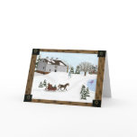 Sleigh Ride Christmas Card by Tracey Smith Studios