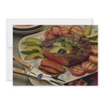 Sliced beef roast with grilled red onions and avoc announcements
