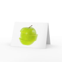 Sliced green apple card