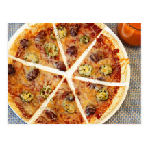 Sliced Tortilla Pizza Post Card