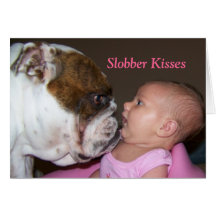 Slobber kisses Valentines Day card