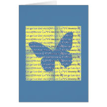 Slogan Butterfly Greeting Card