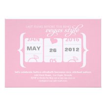 Slot Machine Bachelorette Party in Vegas Personalized Announcements