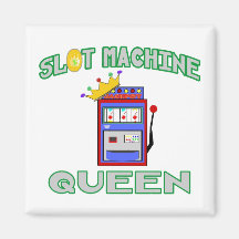 Slot Machine Queen Fridge Magnet