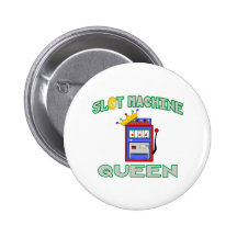 Slot Machine Queen Pinback Buttons