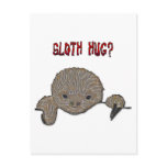 Sloth Hug Baby Sloth Post Card