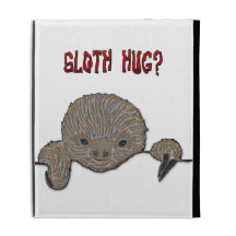 Sloth Hug Baby Sloth Sketch iPad Folio Case
