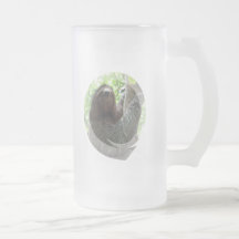 Sloth Photo Design Frosted Beer Mug