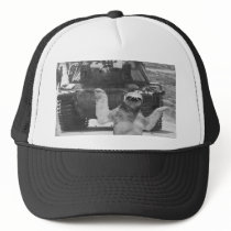 sloth with tank mesh hat