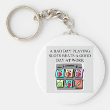 slots player casino gambler keychain
