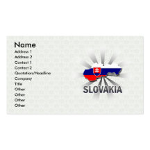 Slovakia Flag Map 2.0 Business Card Template