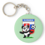 Slovakia Soccer Panda keychains