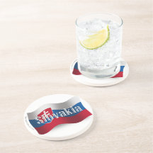 Slovakia Waving Flag Drink Coaster