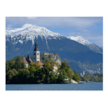 Slovenia, Bled, Lake Bled, Bled Island, Bled Postcards