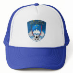 Slovenija shield emblem in light blue explosion hats