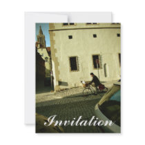 Slow bike riding with your dog custom announcement