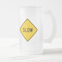 Slow Highway Sign Mugs