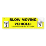 Slow Moving Vehicle sticker bumper stickers