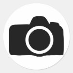 SLR Camera icon Round Stickers