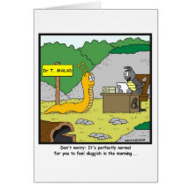 Sluggish in the morning greeting cards