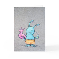sluggo at the beach card