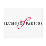 Slumber Parties Logo Promotional Parties postcards