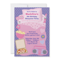 Slumber Party Birthday Invitation