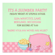 Slumber Party Invitations