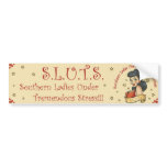 SLUTS Retro Tattoo Bumper Sticker bumper stickers