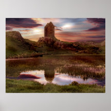 Smailholm Sunset Poster