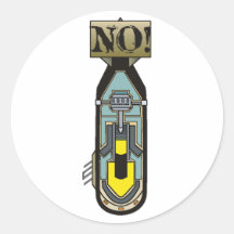 Small Atomic Bomb NO! Sticker