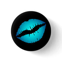 Small Blue Lips Button buttons
