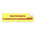 Small Car, Compensation bumper stickers
