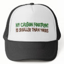 Small Carbon Footprint hats