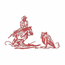 Small Cutting Horse Outline