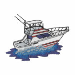 Small Deep- Sea Fishing Boat embroidered shirts