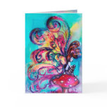 Small Elf of Mushrooms Greeting Cards