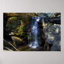 Small Falls in Rocky Basin Posters
