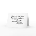 Small Fortune quote Card