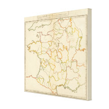 Small French Rivers Outline Gallery Wrapped Canvas