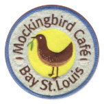 Small "patch" Mockingbird Cafe Stickers