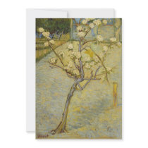 Small pear tree in blossom Invitation