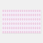 Small Pink Flower Pattern. White & Lilac. Rectangle Stickers