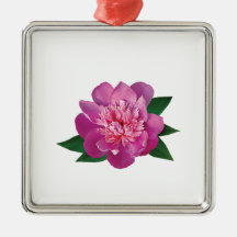 Small Pink Peony Ornament