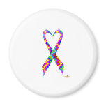 Small Puzzle Pieces Heart Shaped Awareness Ribbon