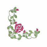 Small Rose Corner Embroidered Track Jacket